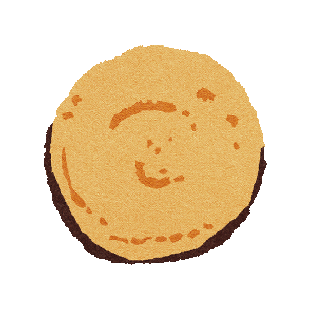 JUNO the bakery oat with chocolate illustration.