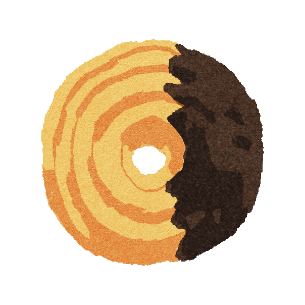 JUNO the bakery vanilla with chocolate illustration.